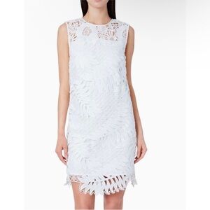 Milly eliza lace tropical mini dress in white/ off white NWT